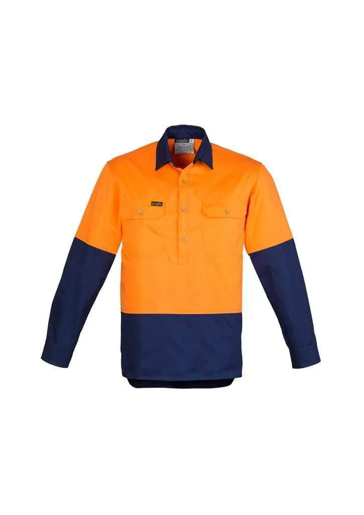 SYZMIK Men's Hi Vis Closed Front Shirt ZW560 Metro Workwear.